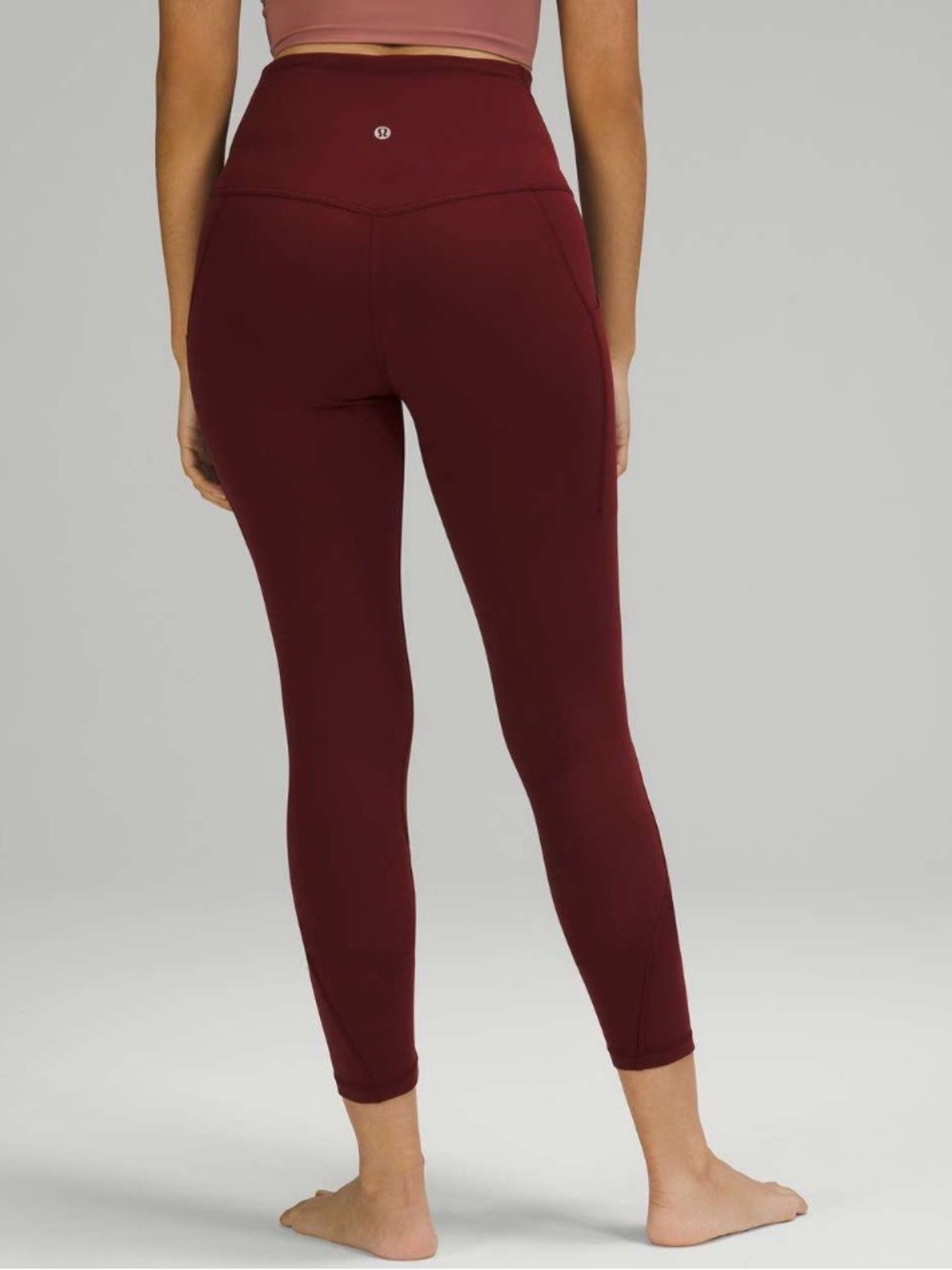 Lululemon Burgundy Align High Rise Pant with Pockets 25" Size 6 US